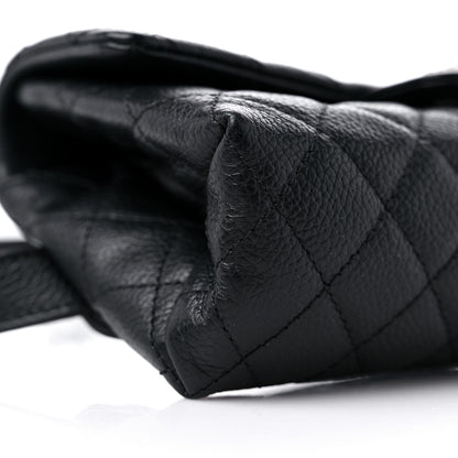 Chanel Grained Calfskin Quilted 2.55 Reissue Flap Belt Bag Clutch Black 9 of 11