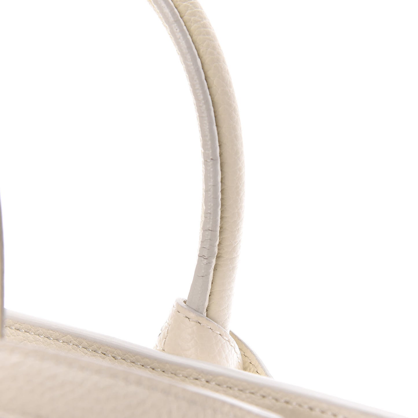 Grained Calfskin Nano Sac de Jour Dove White