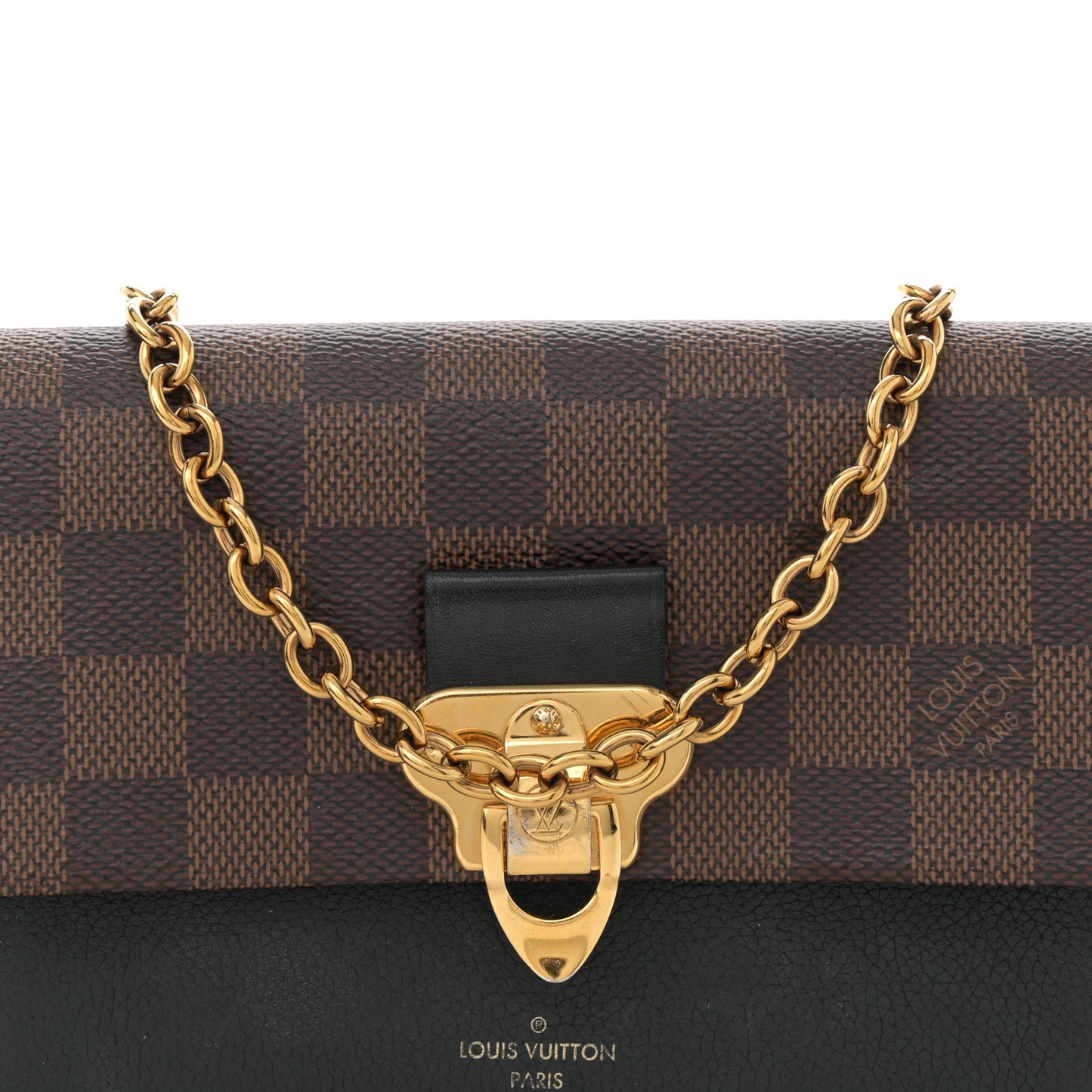 Damier Ebene Vavin Chain Wallet Black