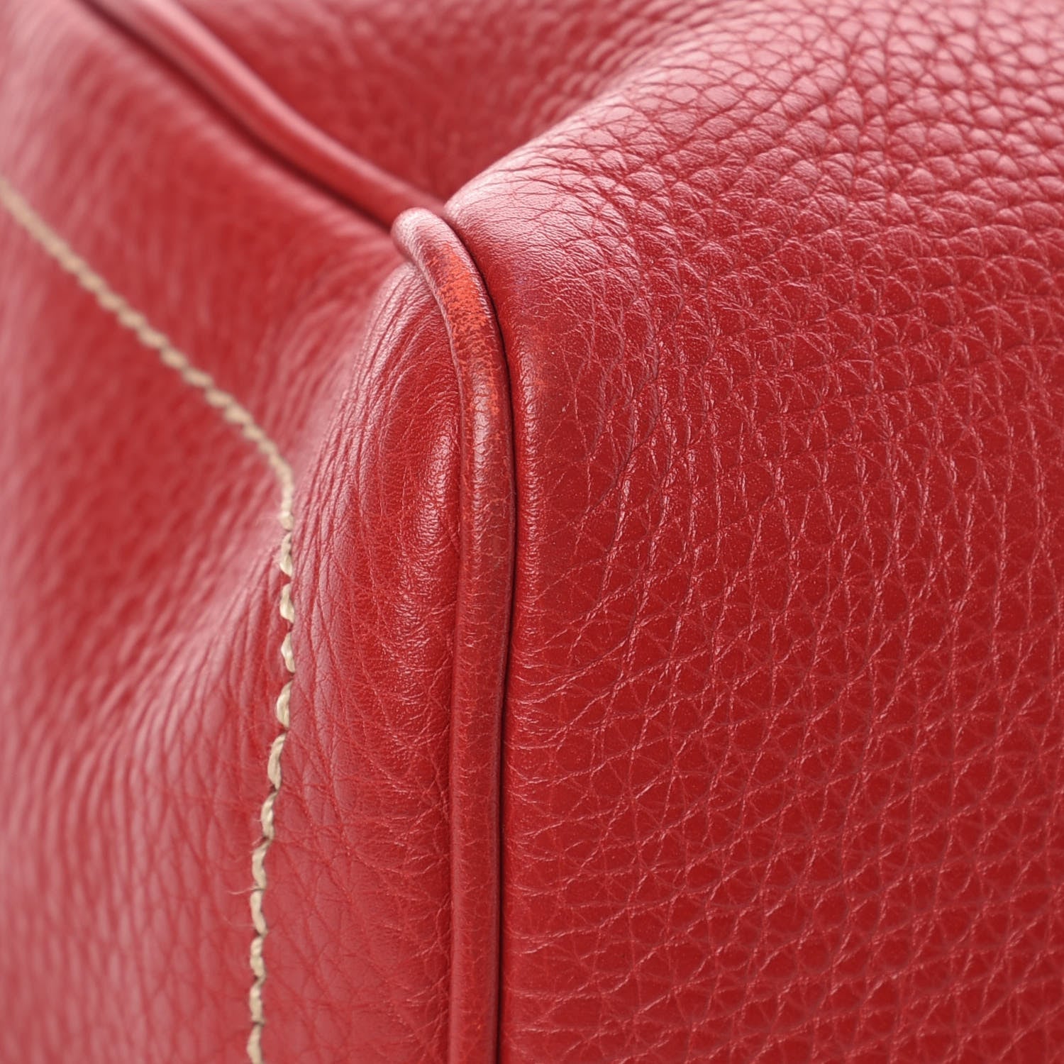 Prada Vitello Daino Shoulder Bag Rosso 10 of 13