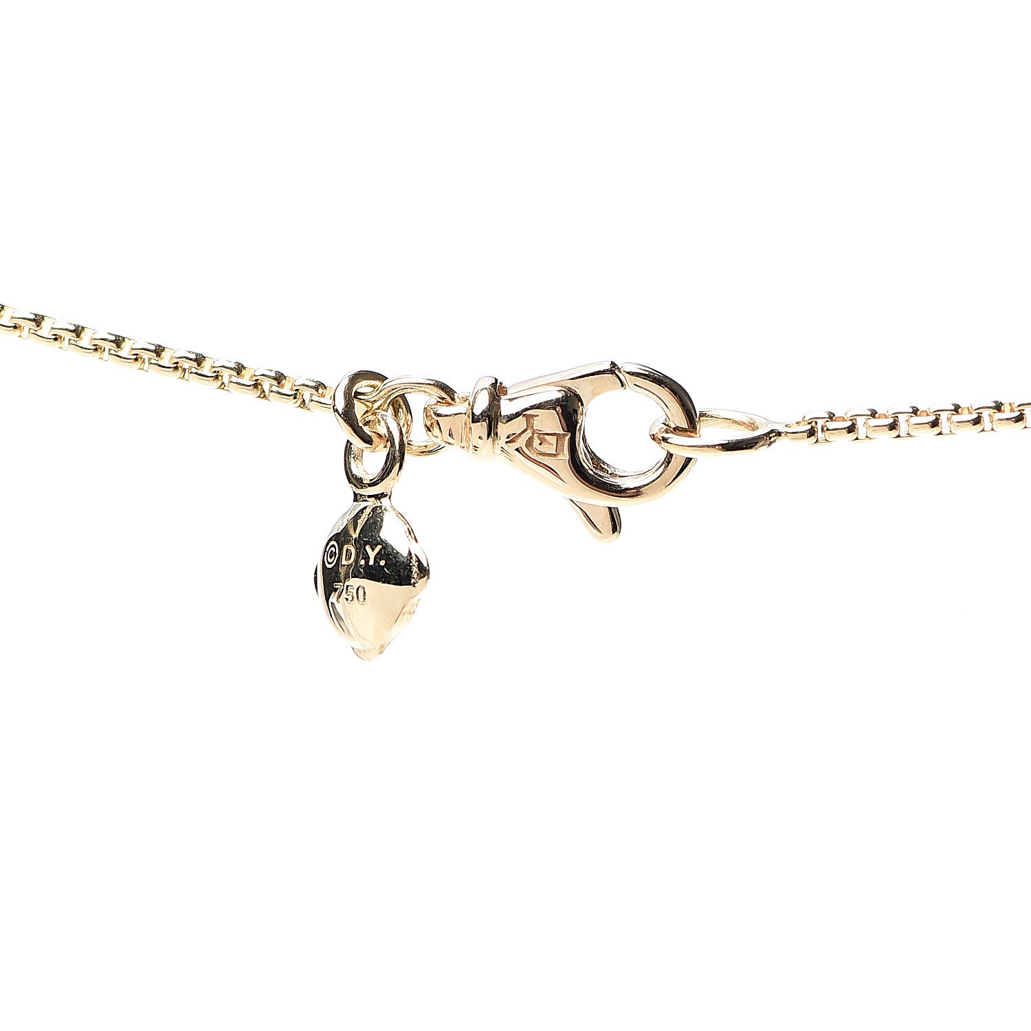 David Yurman 18K Yellow Gold Diamond Stax Rondelle Pendant Necklace 4 of 5