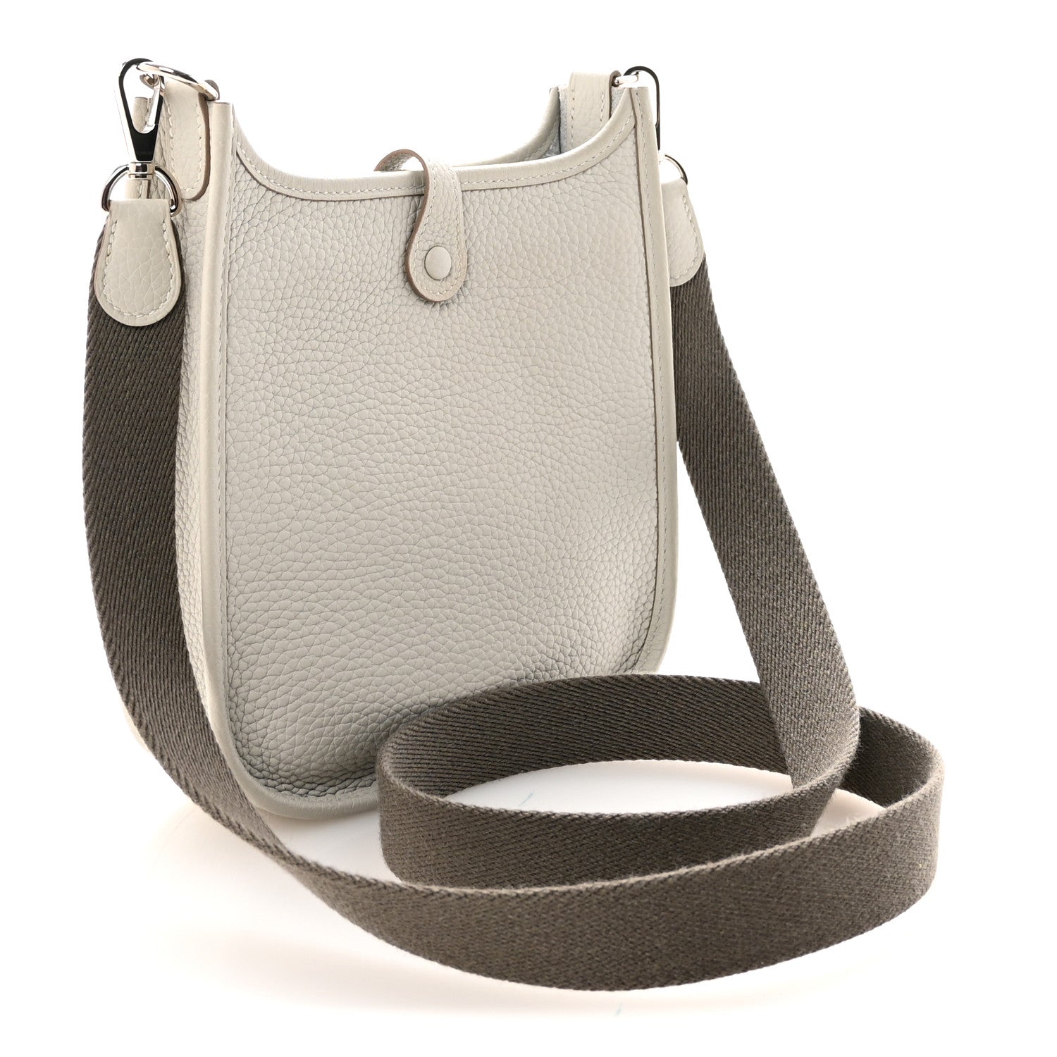 Hermes Taurillon Clemence Amazone Evelyne TPM Gris Perle Etain 3 of 11