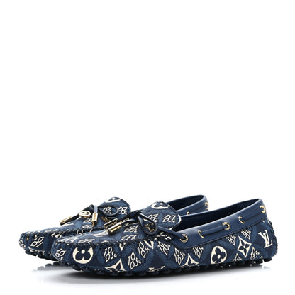 Louis Vuitton Jacquard Since 1854 Gloria Loafers 39 Blue 3 of 7
