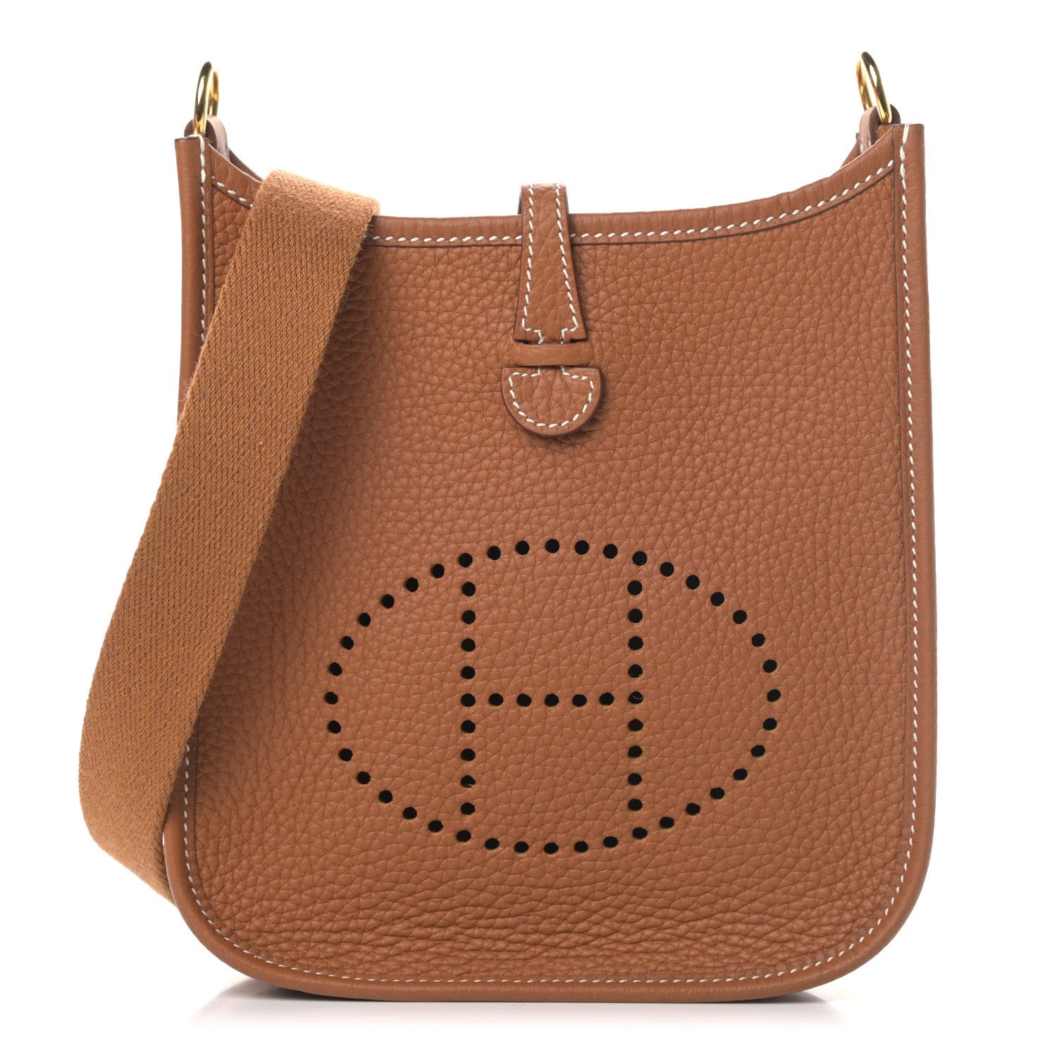 Hermes Taurillon Clemence Evelyne TPM Gold 1 of 4