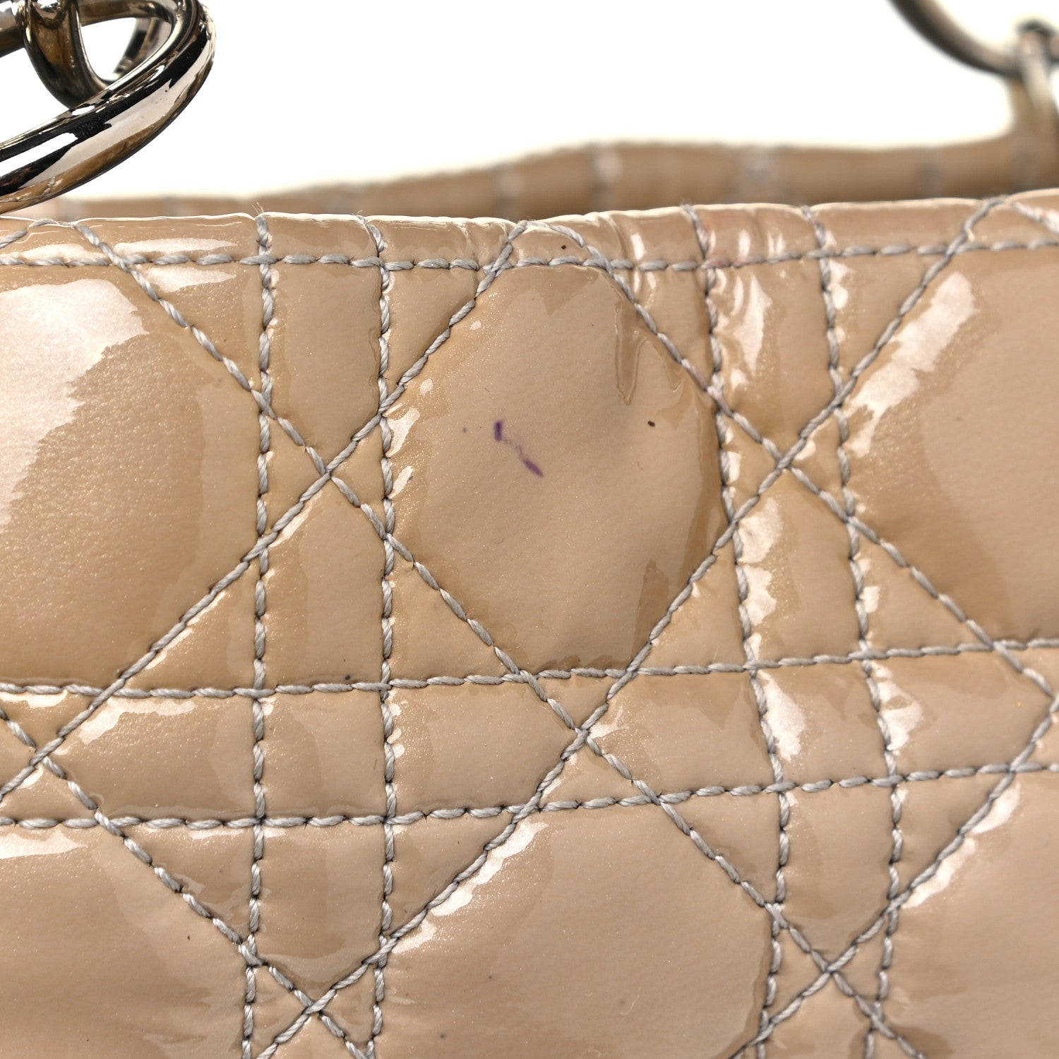 Christian Dior Patent Cannage Large Dior Soft Shopping Tote Beige 15 of 25