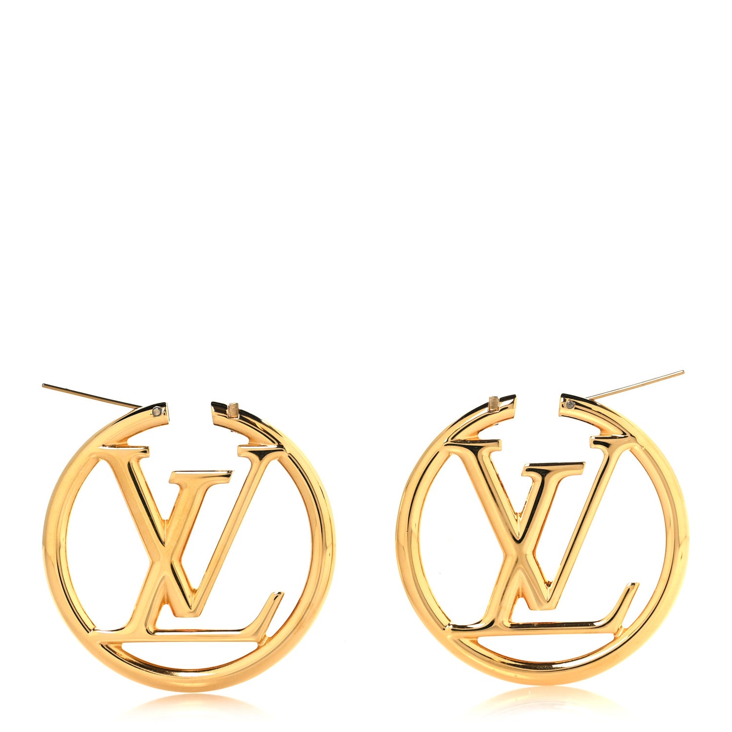 Metal Louise Hoop Earrings Gold