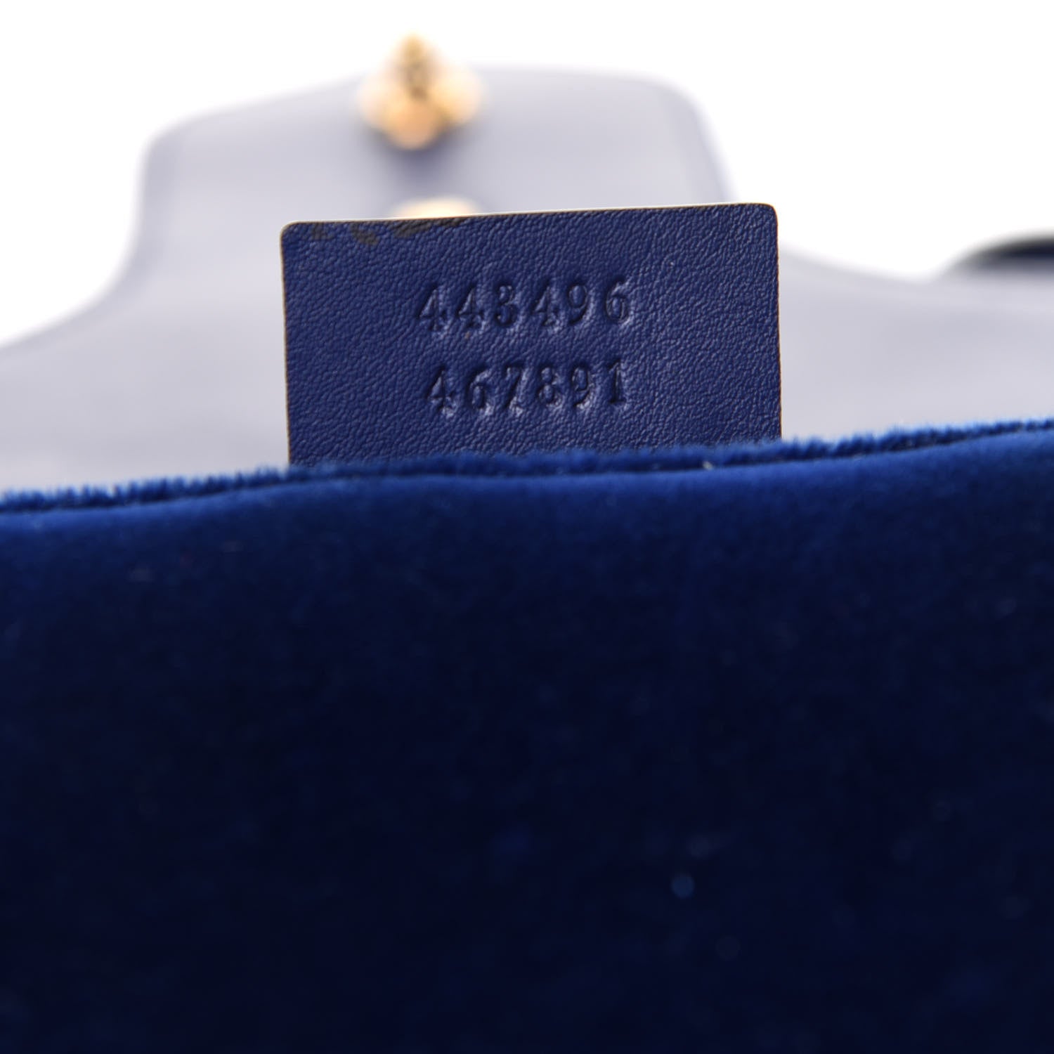 Gucci Velvet Matelasse Medium GG Marmont Shoulder Bag Cobalt Blue 7 of 12