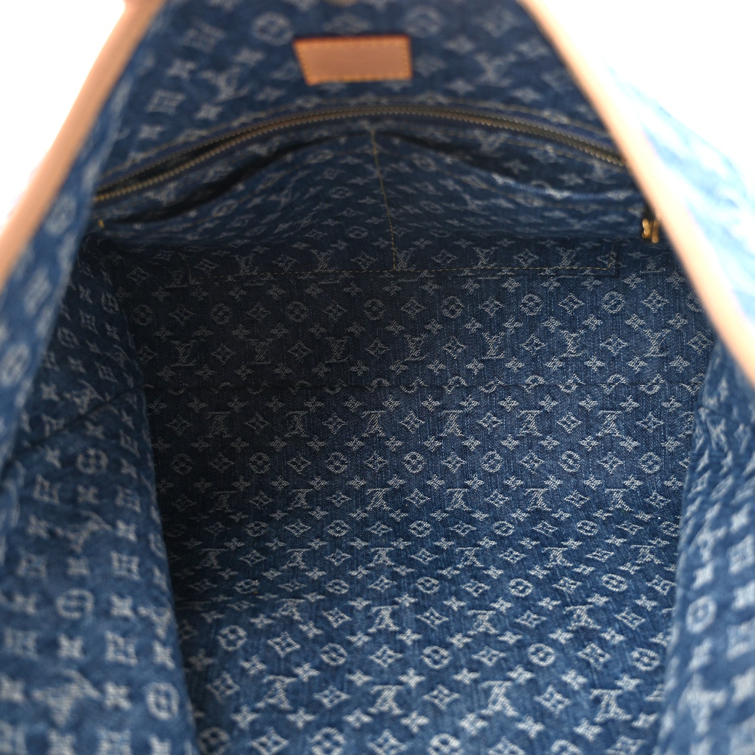 Louis Vuitton Monogram Denim CarryAll MM Blue 6 of 11