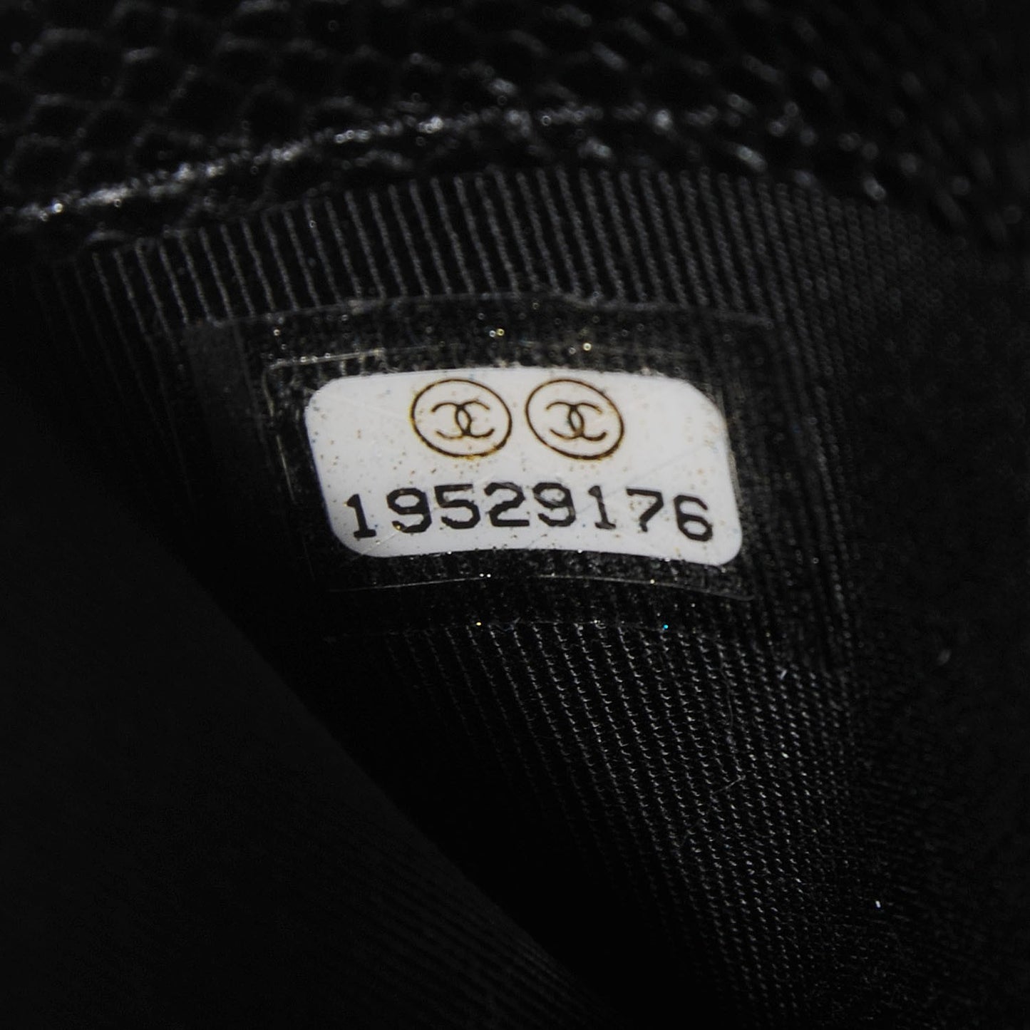 Caviar Quilted Flap Card Holder Black