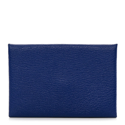 Hermes Chevre Mysore Calvi Card Case Bleu Electrique 1 of 9
