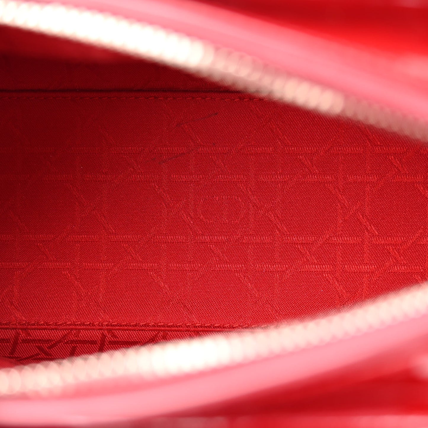 Patent Cannage Medium Lady Dior Red