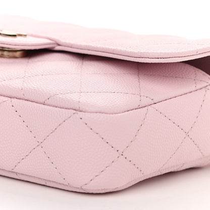 Chanel Caviar Quilted Flap Phone Holder With Chain Light Pink 12 of 13