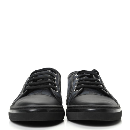 Gucci GG Monogram Calfskin Womens Low Top Sneakers 37 Piombo Black 2 of 7