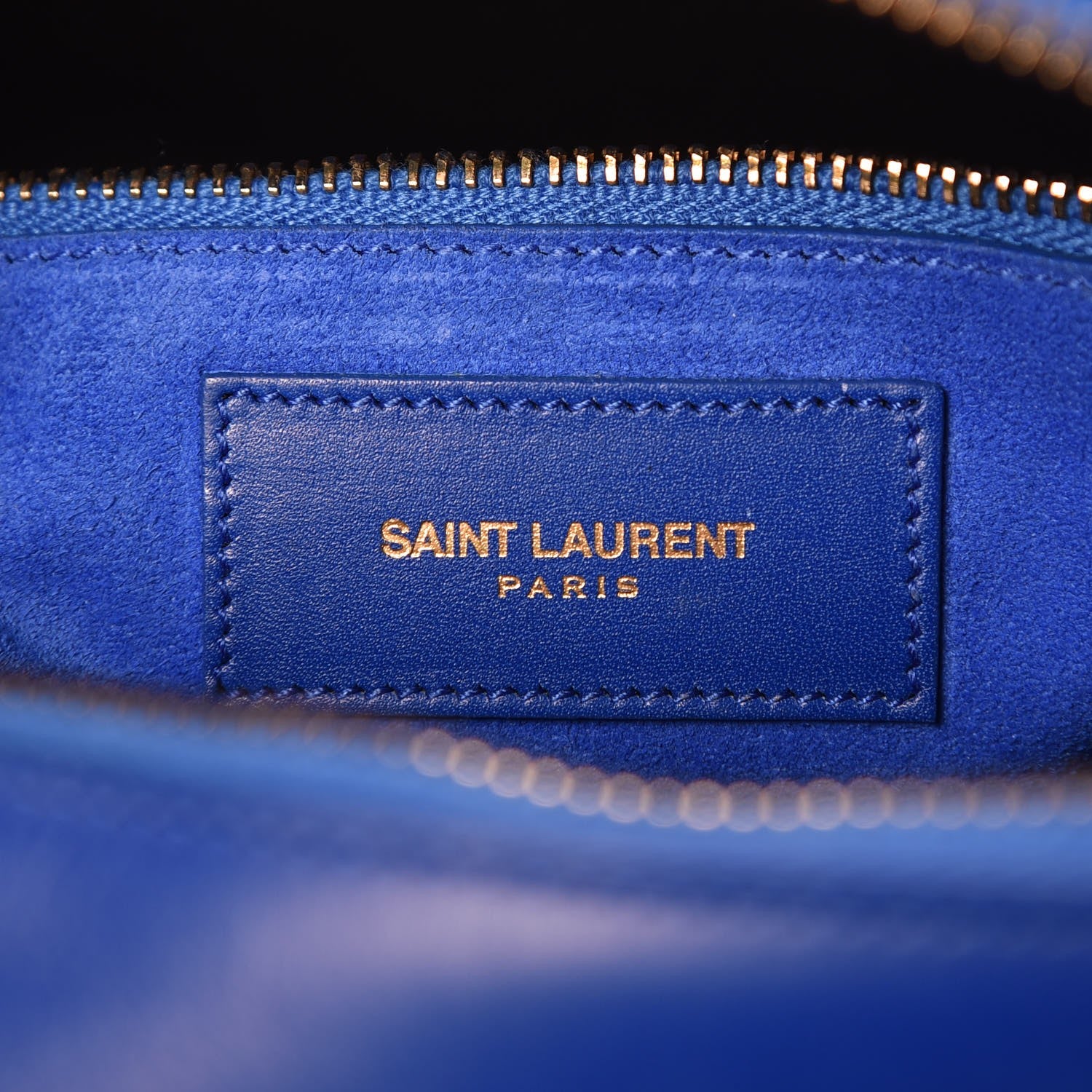 Saint Laurent Calfskin Classic Duffle 6 Blue 9 of 10