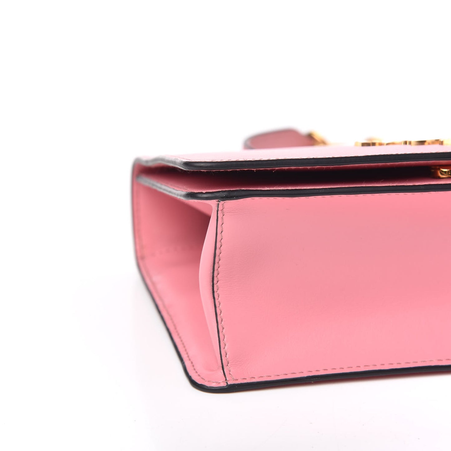 Saffiano Soft Calfskin Chain Crossbody Bag Petalo