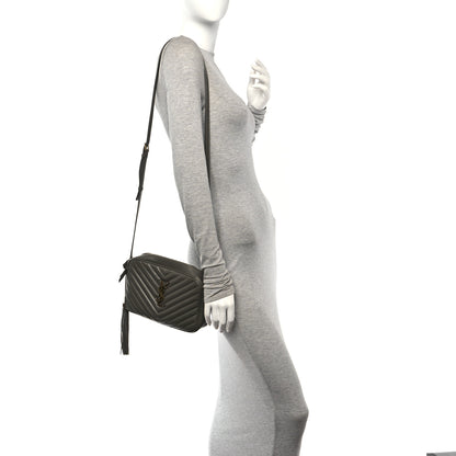 Saint Laurent Calfskin Matelasse Monogram Lou Camera Bag Fog 2 of 9