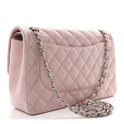 Chanel Lambskin Quilted Jumbo Double Flap Light Pink 3 of 11