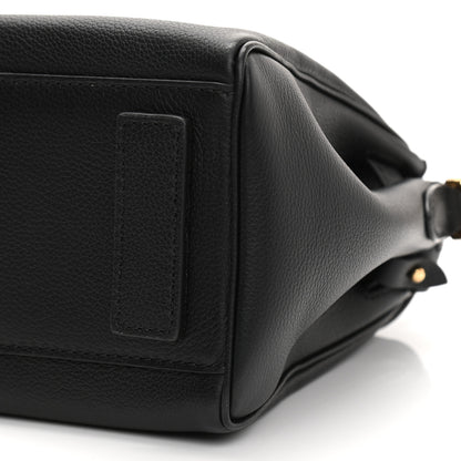 Versace Calfskin Medium La Medusa Top Handle Handbag Black 16 of 21