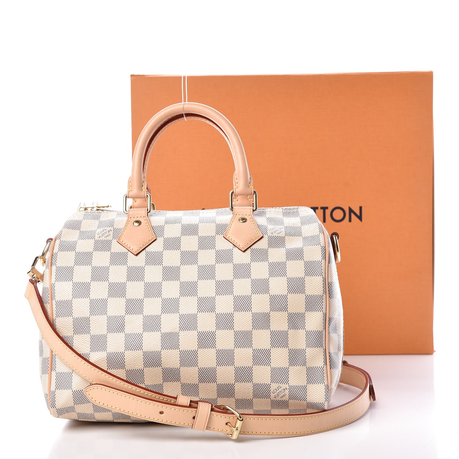 Louis Vuitton Damier Azur Speedy Bandouliere 25 10 of 10