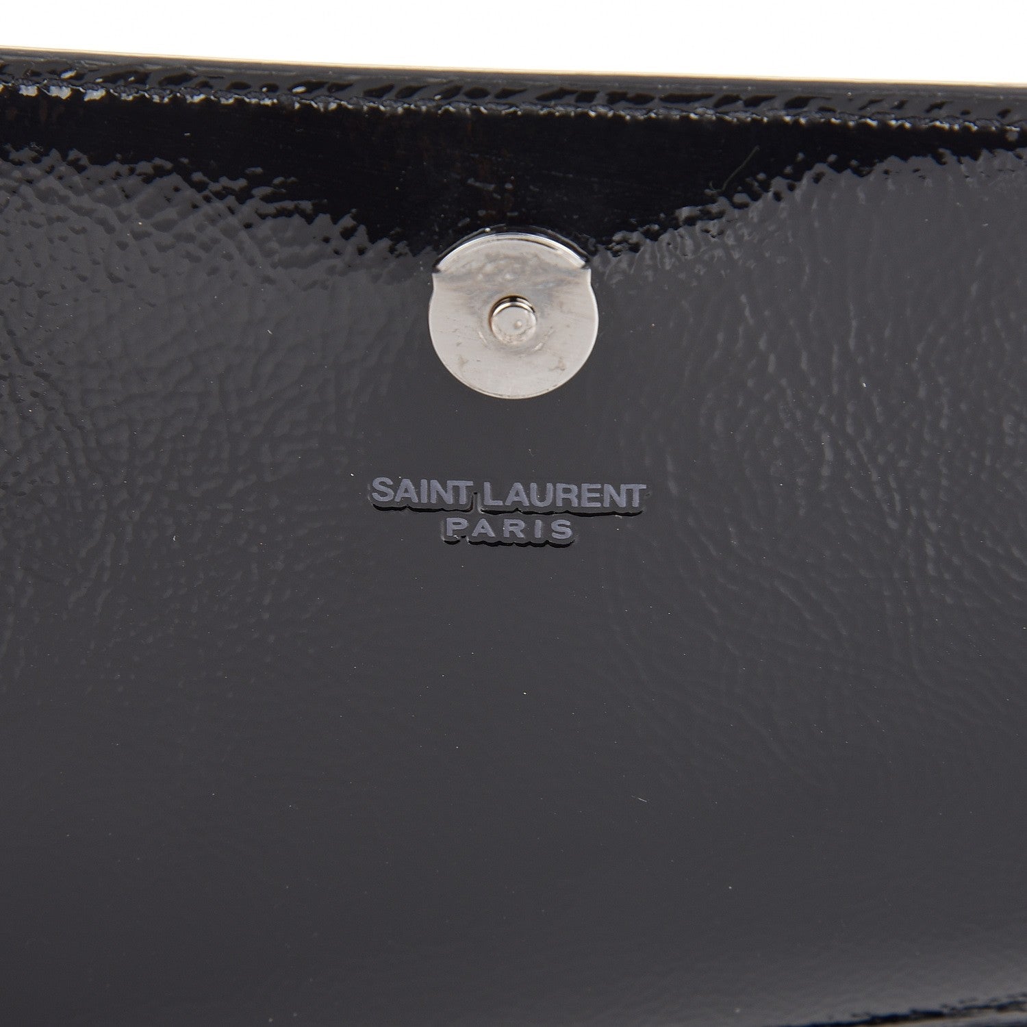 Saint Laurent Textured Patent Medium Classic Monogram Kate Satchel Black 6 of 7