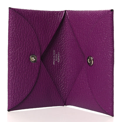 Hermes Chevre Mysore Calvi Card Case Anemone 5 of 8