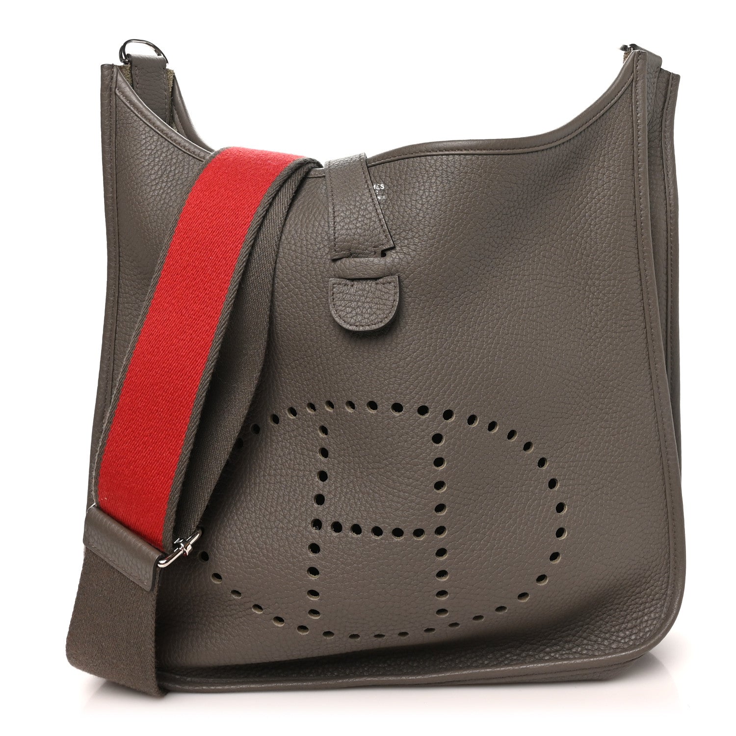 Hermes Taurillon Clemence Amazone Evelyne III GM Etain 1 of 10
