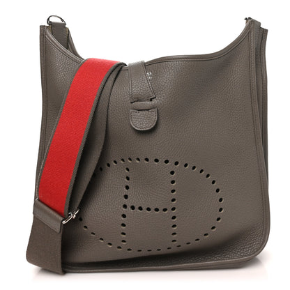 Hermes Taurillon Clemence Amazone Evelyne III GM Etain 1 of 10
