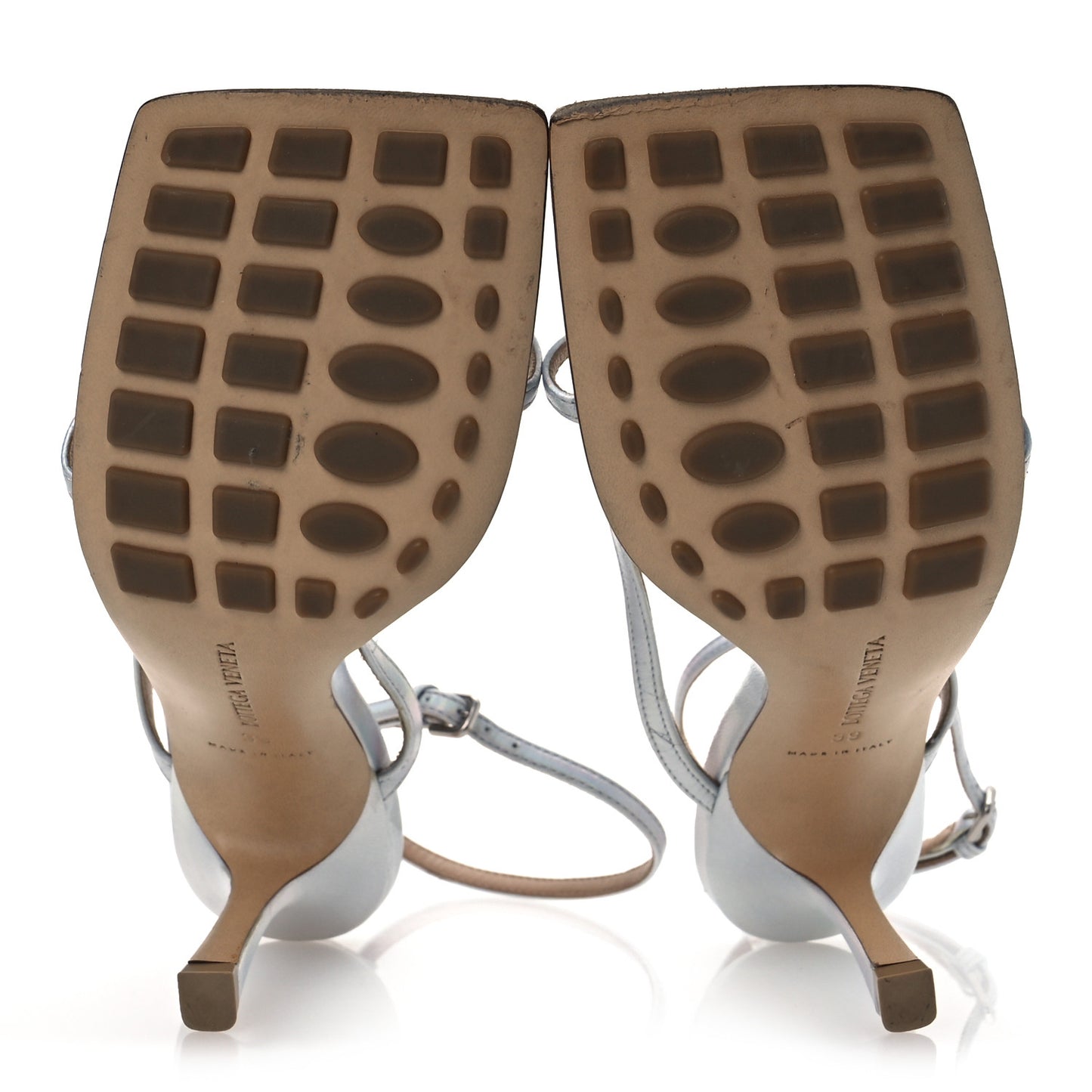 Laser Nappa Stretch Multi Strap 90mm Sandals 39 Moon Drop
