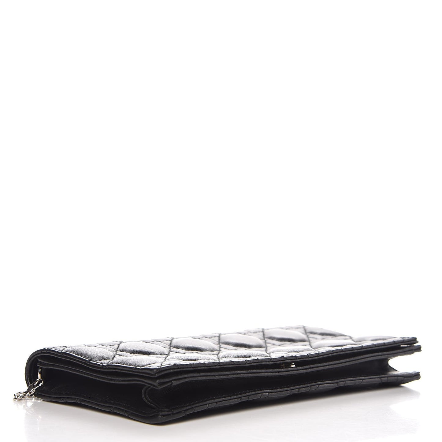 Lambskin Cannage Lady Dior Convertible Clutch Black