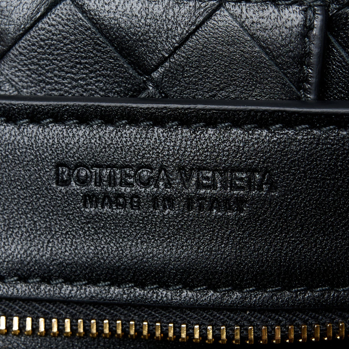 Nappa Intrecciato Small Andiamo With Chain Shoulder Bag Black