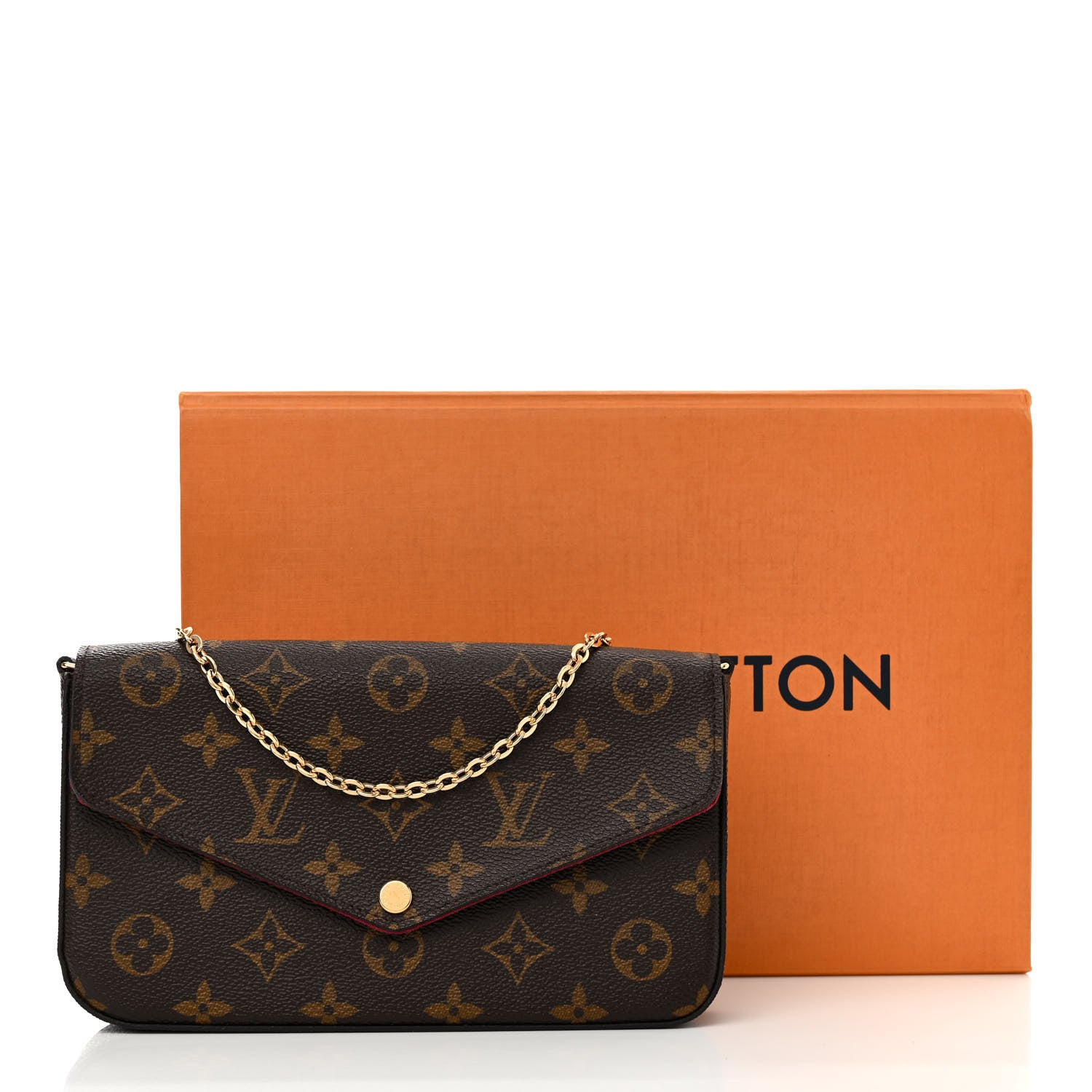 Louis Vuitton Monogram Pochette Felicie Chain Wallet Fuchsia 11 of 11