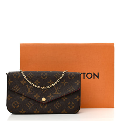 Louis Vuitton Monogram Pochette Felicie Chain Wallet Fuchsia 11 of 11