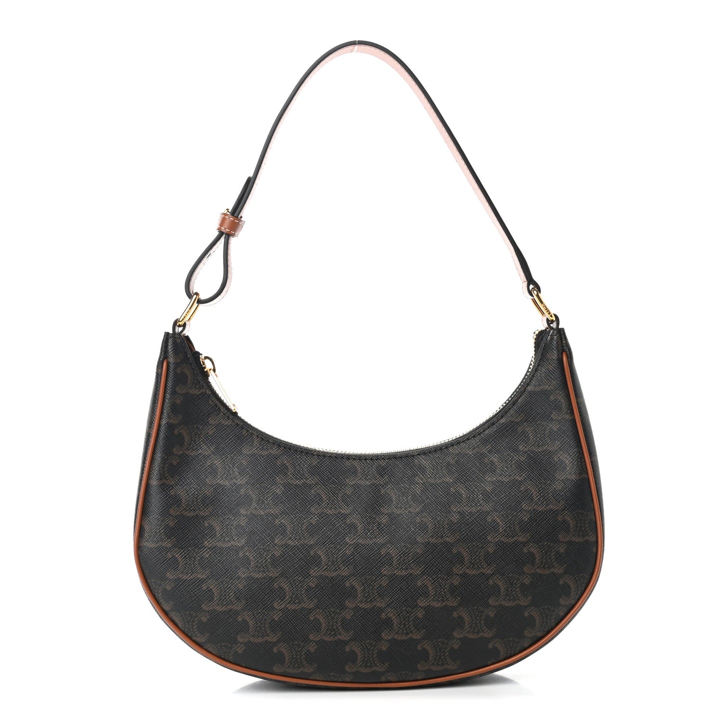 Triomphe Canvas Calfskin Ava Shoulder Bag Tan