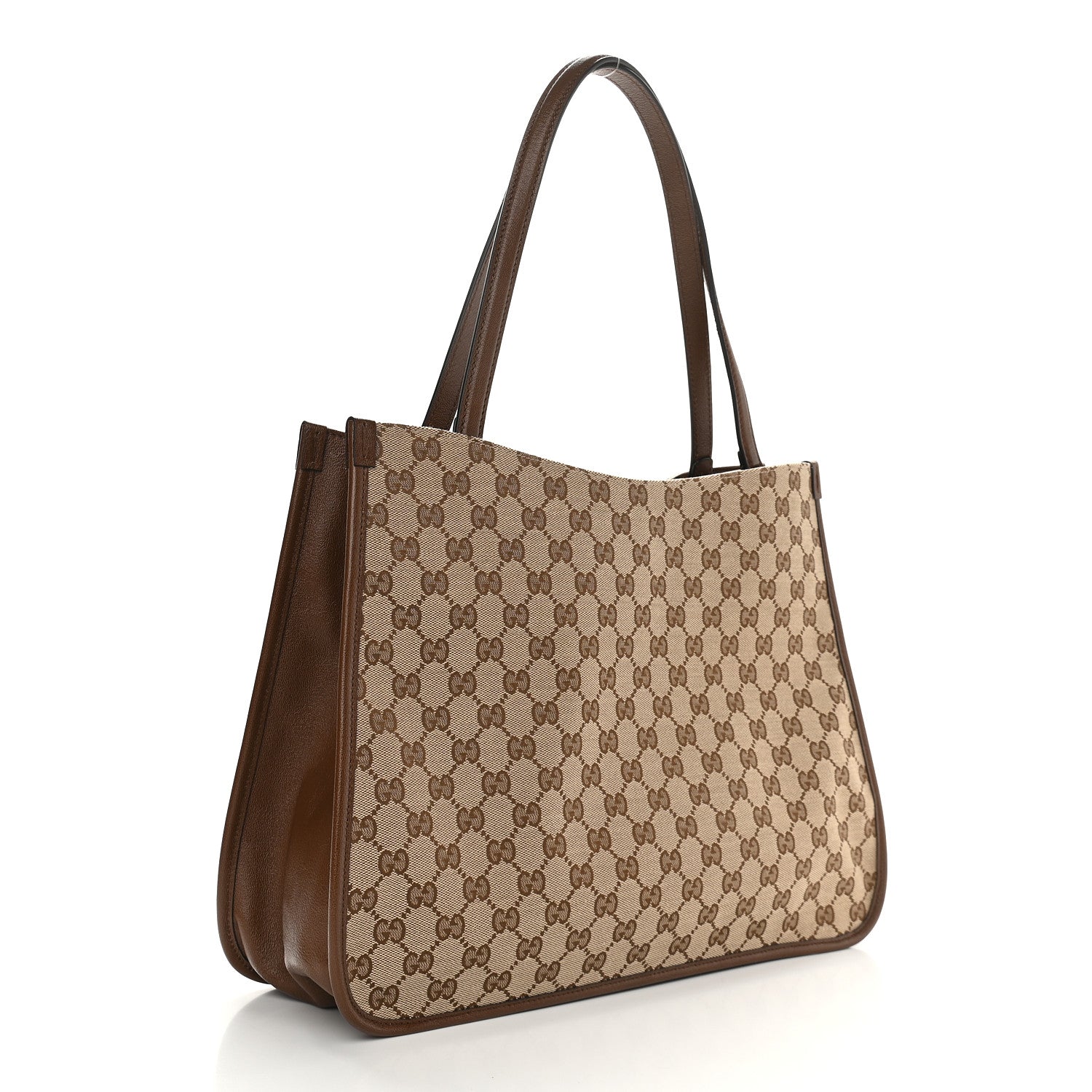 Gucci Monogram Horsebit 1955 Tote Bag Beige Brown Sugar 3 of 9