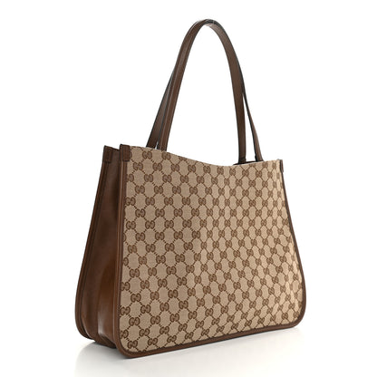 Gucci Monogram Horsebit 1955 Tote Bag Beige Brown Sugar 3 of 9