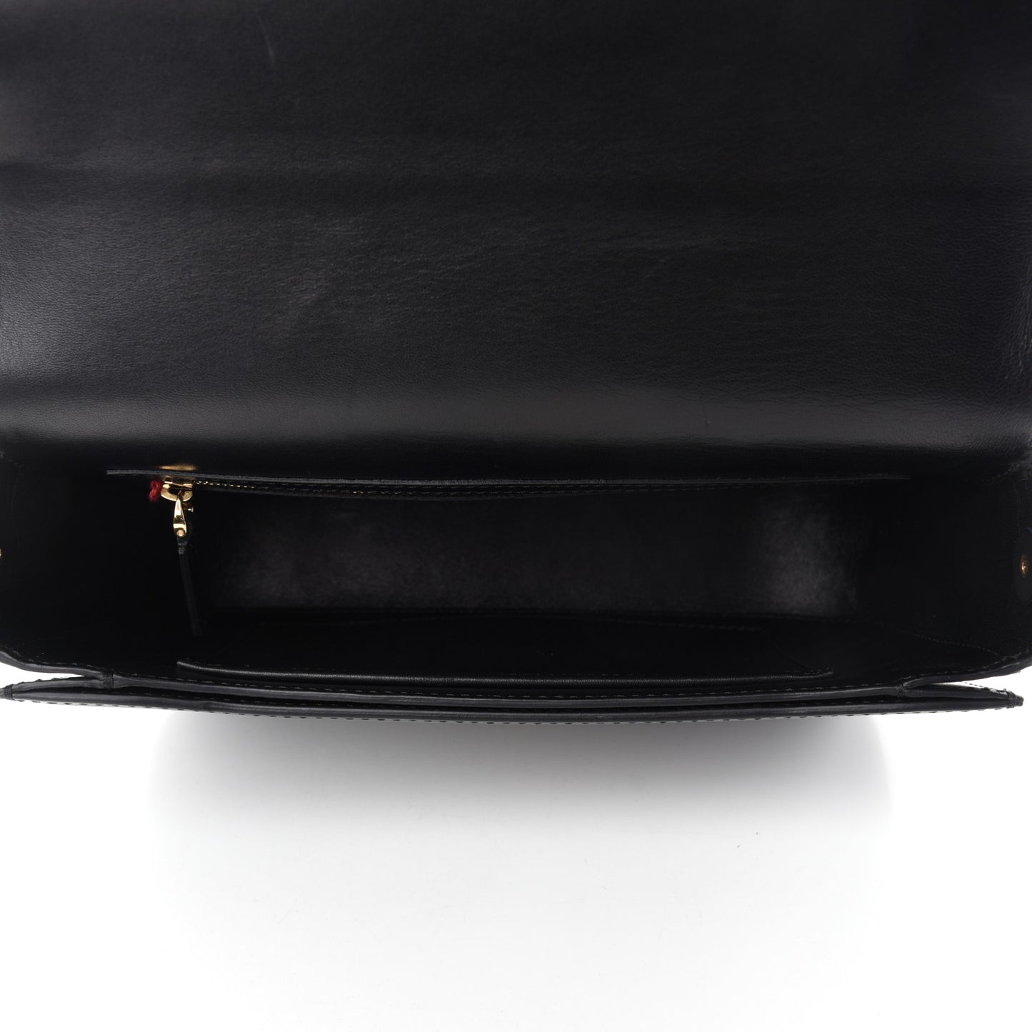 Vitello Turnlock Flap Shoulder Bag Black