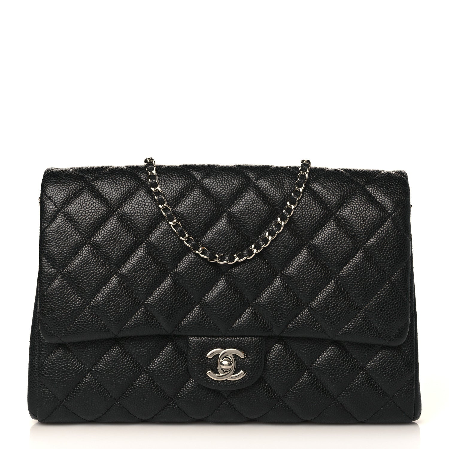 Chanel Caviar Quilted Clutch With Chain Flap Black 1 of 9