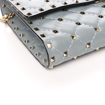Valentino Garavani Nappa Rockstud Spike Wallet on Chain Nube 9 of 11