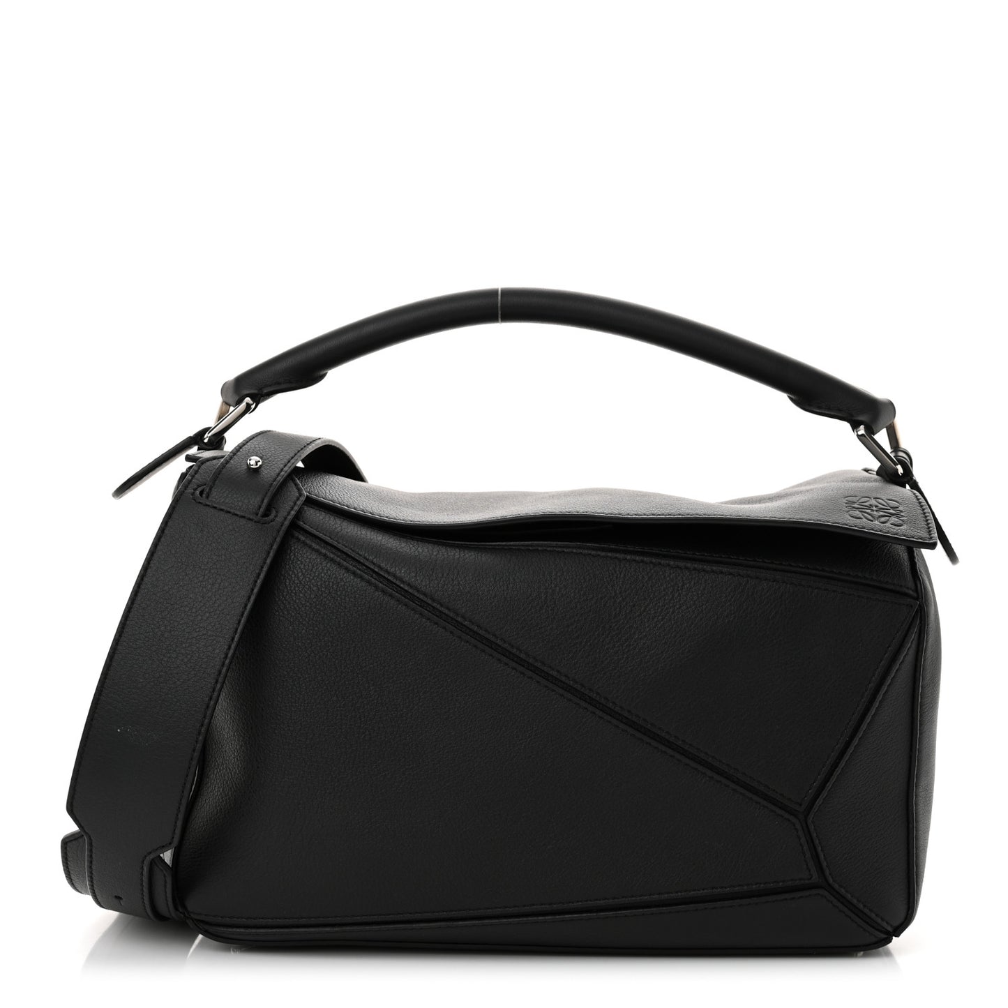 Calfskin Medium Puzzle Bag Black