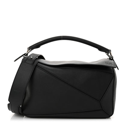 Loewe Calfskin Medium Puzzle Bag Black 1 of 12