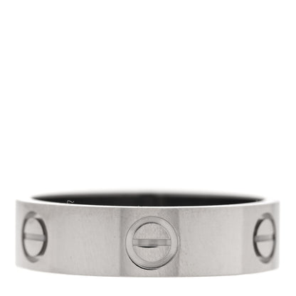 Cartier 18K White Gold 5.5mm LOVE Ring 58 8.5 3 of 4