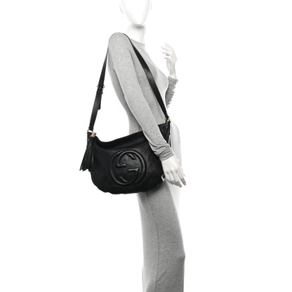 Gucci Pebbled Calfskin Medium Soho Hobo Black 2 of 18