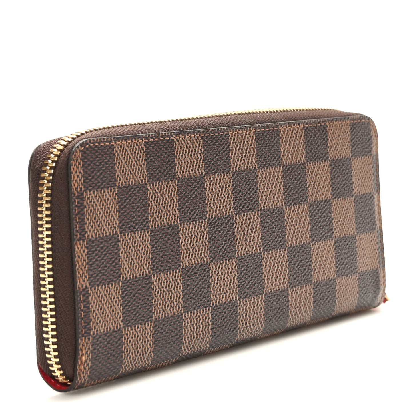 Damier Ebene Clemence Wallet Cherry
