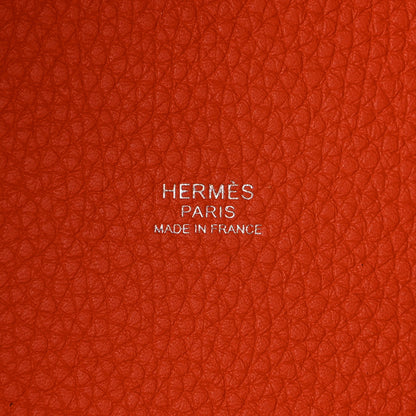 Hermes Taurillon Clemence Picotin Lock 22 MM Orange 6 of 10