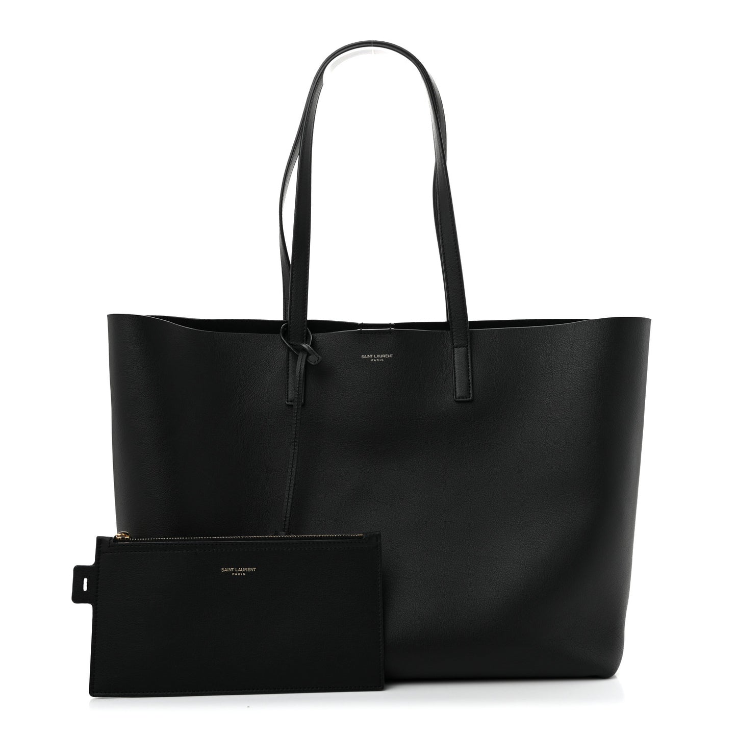 Calfskin Large Shopping Tote Black