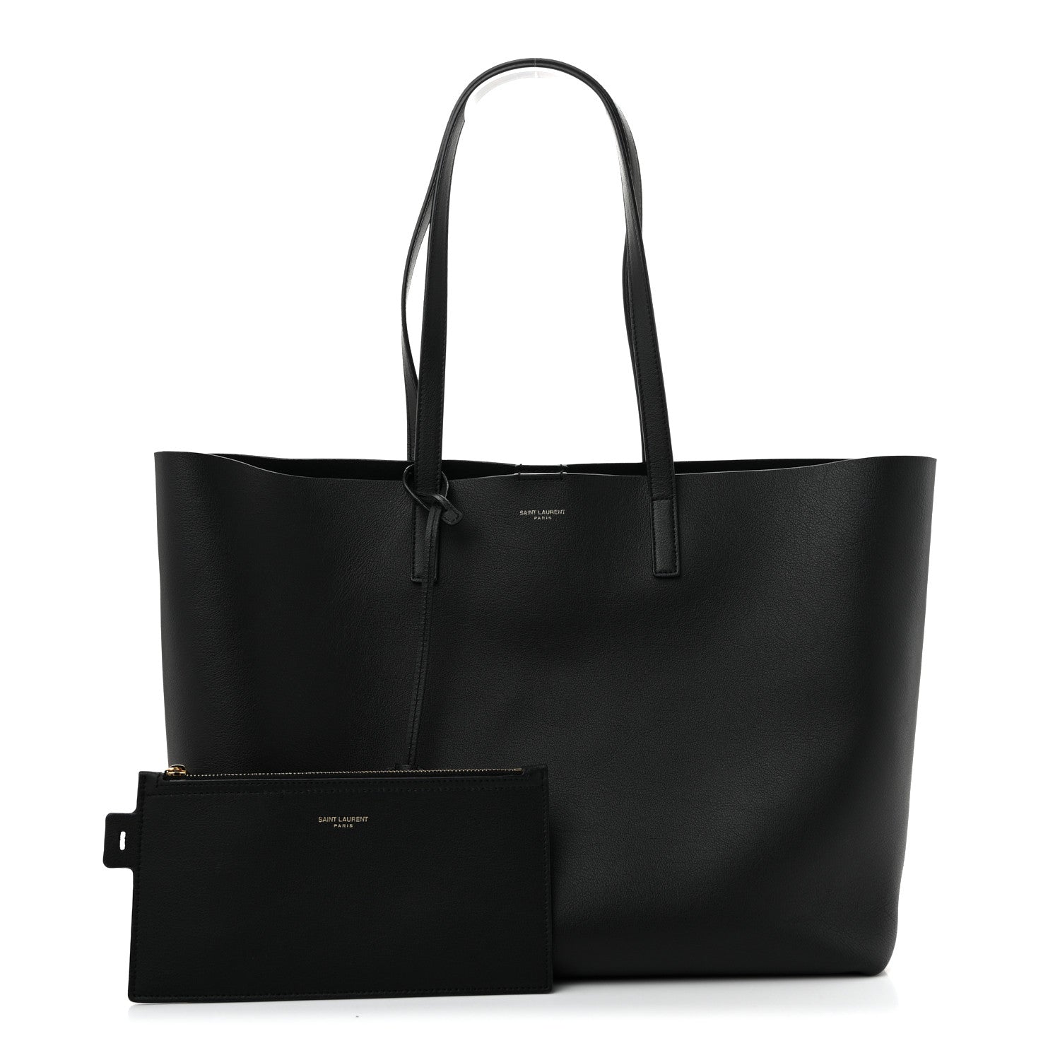 Saint Laurent Calfskin Large Shopping Tote Black 3 of 11