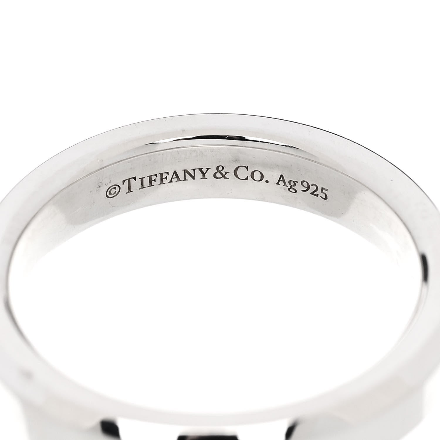 Tiffany Sterling Silver Makers Narrow Slice Ring 54 7 6 of 6