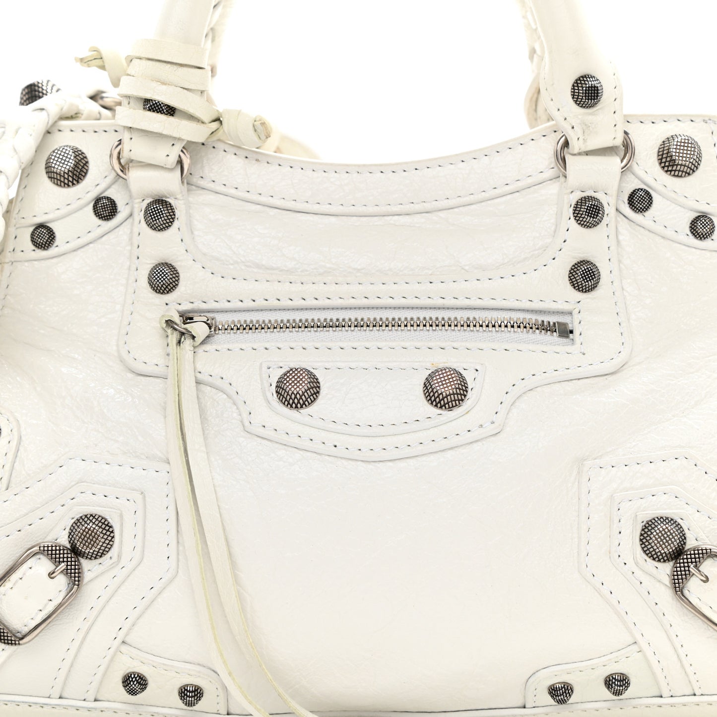 Agneau Arena Neo Cagole Handbag XS Optic White
