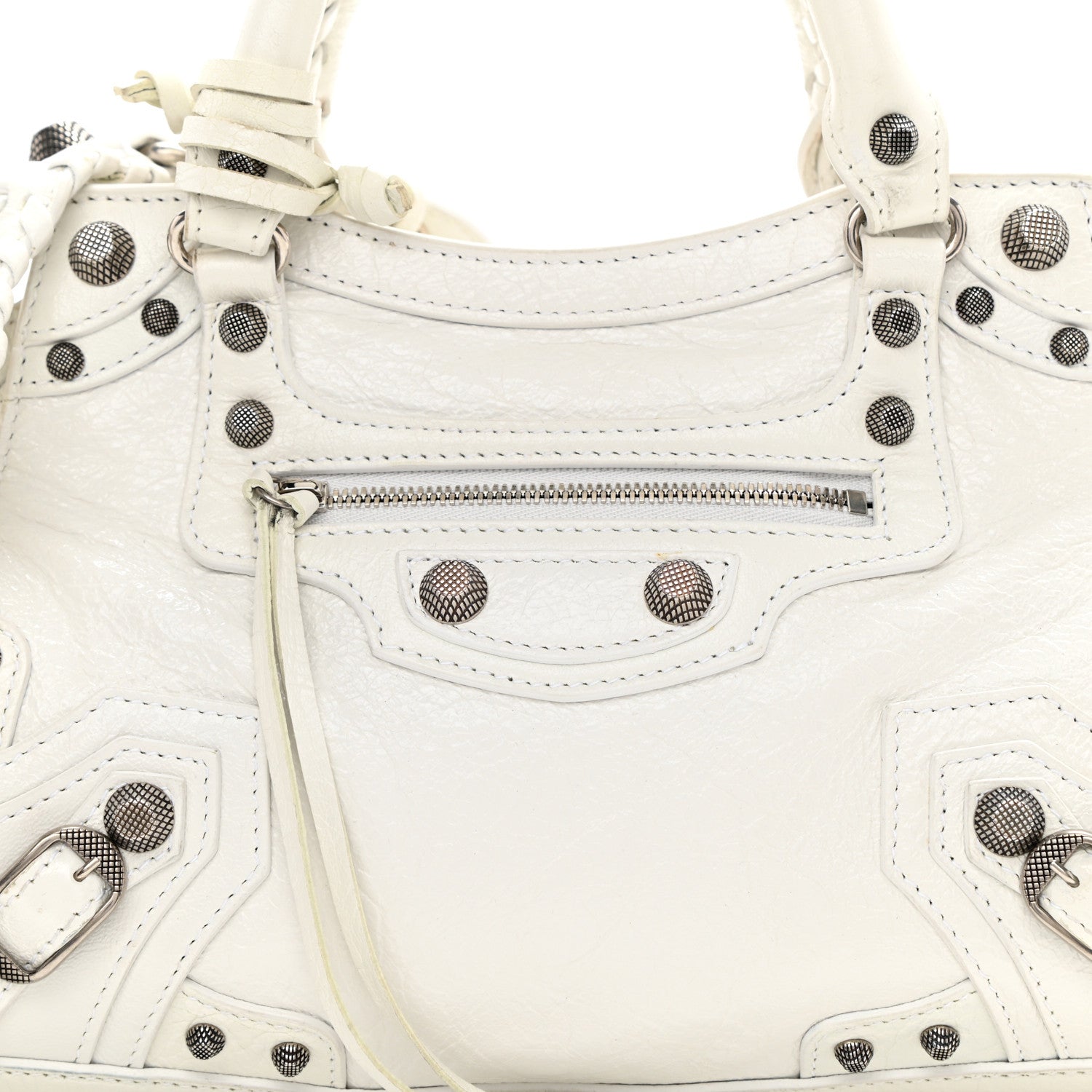 Balenciaga Agneau Arena Neo Cagole Handbag XS Optic White 9 of 11