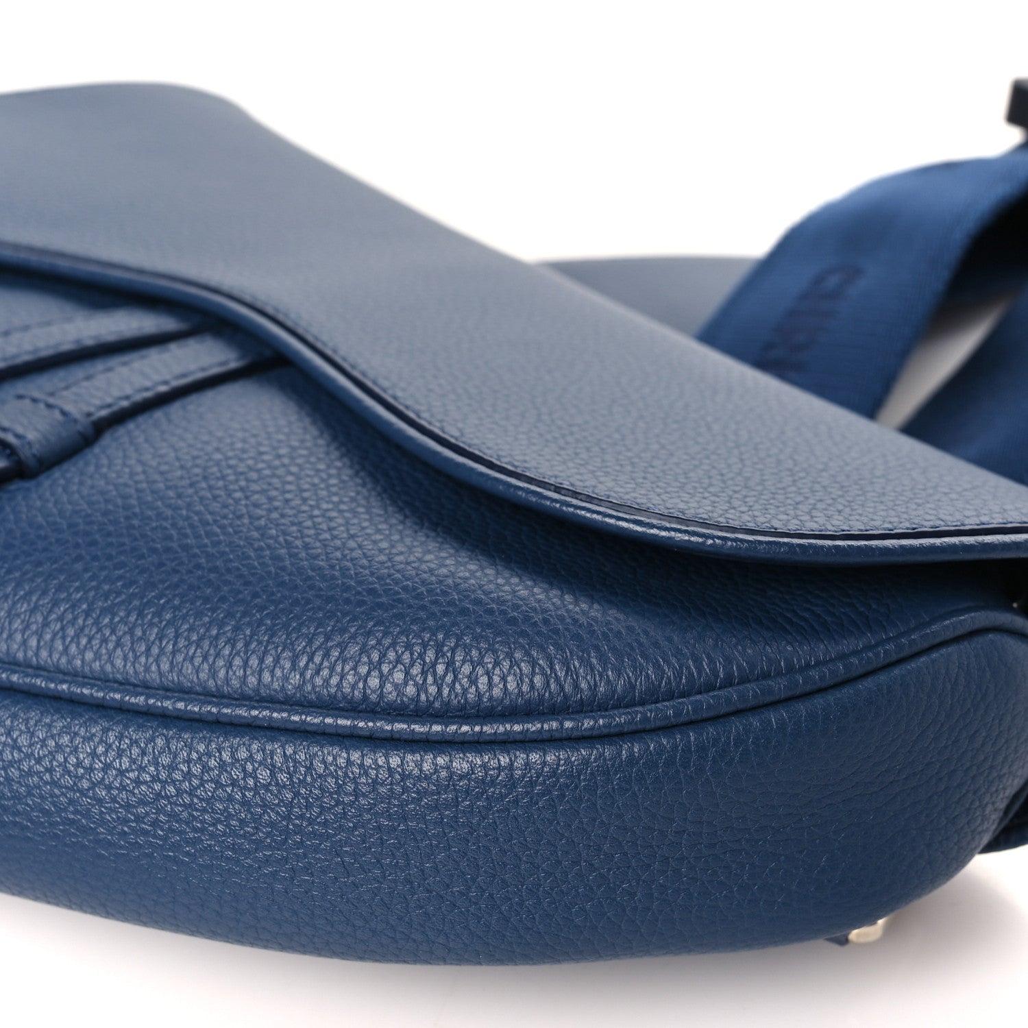 Christian Dior Grained Calfskin Mens Saddle Bag Navy Blue 11 of 11